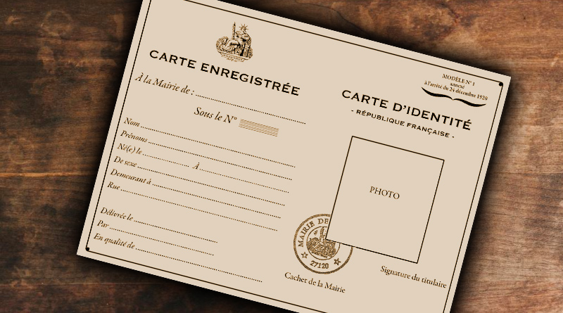 1920s FRENCH ID CARD